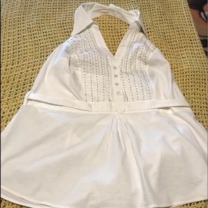 Ashley Stewart belted halter top
